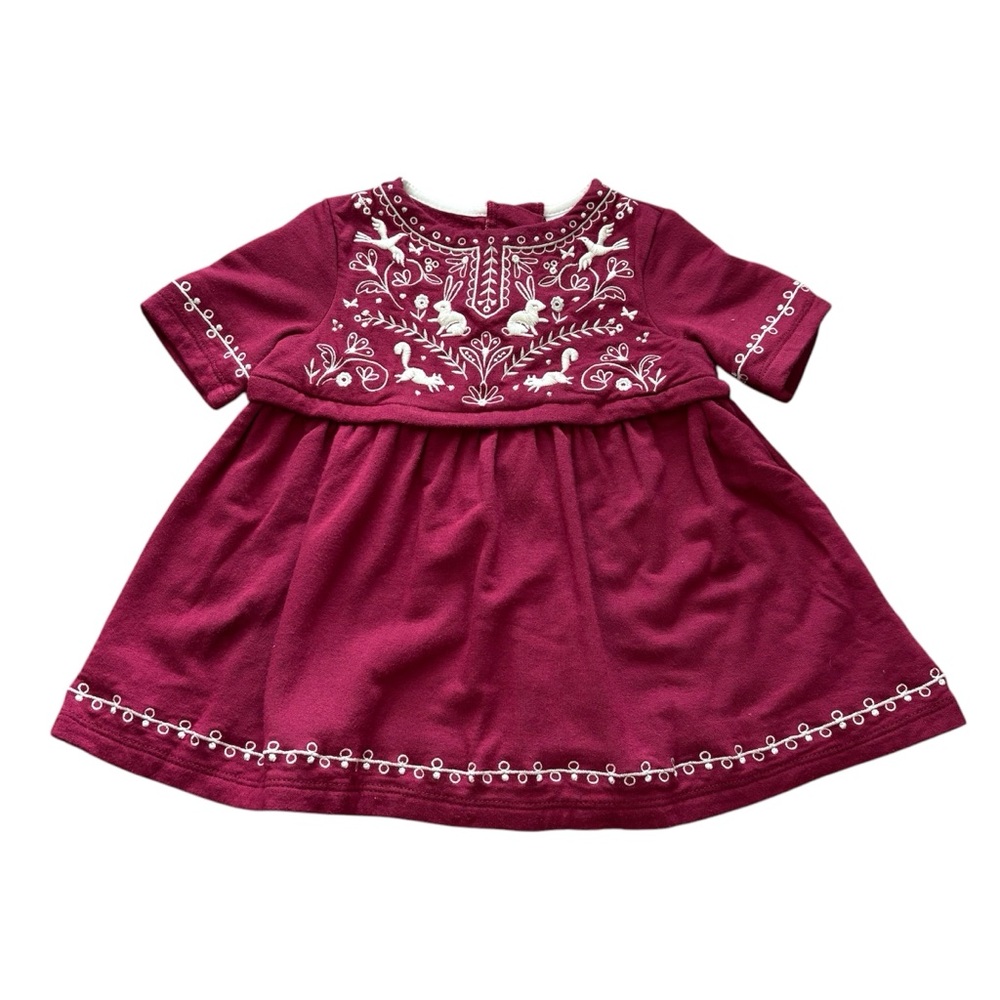 Heirlooms by Polly Flinders Embroidered Forest Girls 12 months Dress